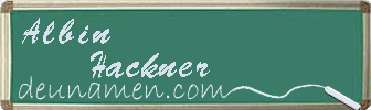 Albin Hackner Visitenkarte